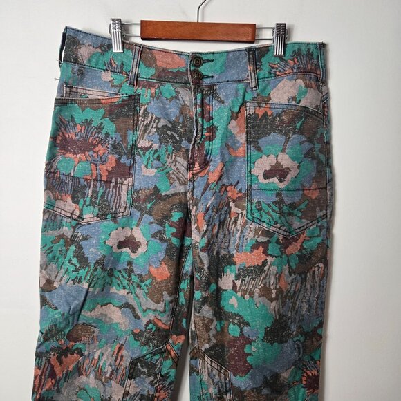 Anthropologie Pilcro Size 29 The Wanderer Utility Artsy Printed Pants Women's - Picture 3 of 14
